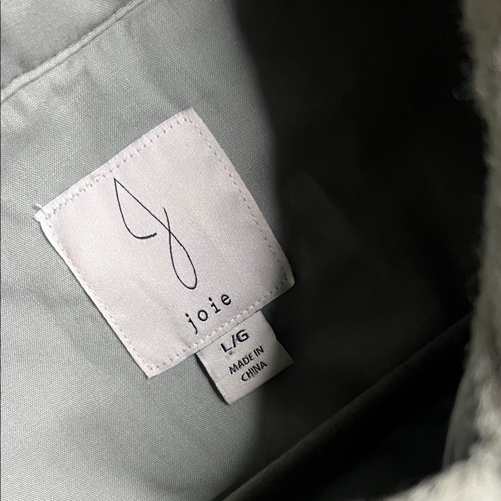 Joie Light Green Fleece  Shacket - Picture 2 of 11